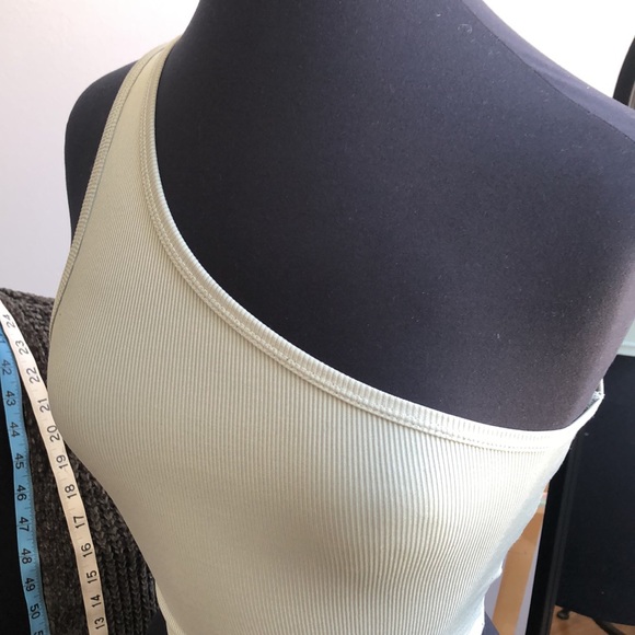 Green Ribbed Crop Top - Picture 2 of 4